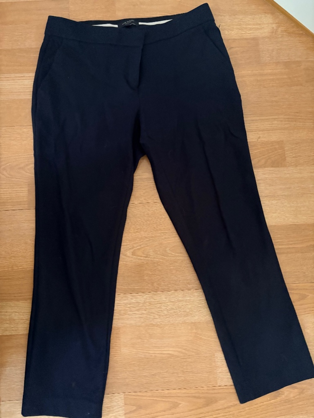 Ann Taylor Navy Blue Ankle Pants Size 8 Cotton Stretch